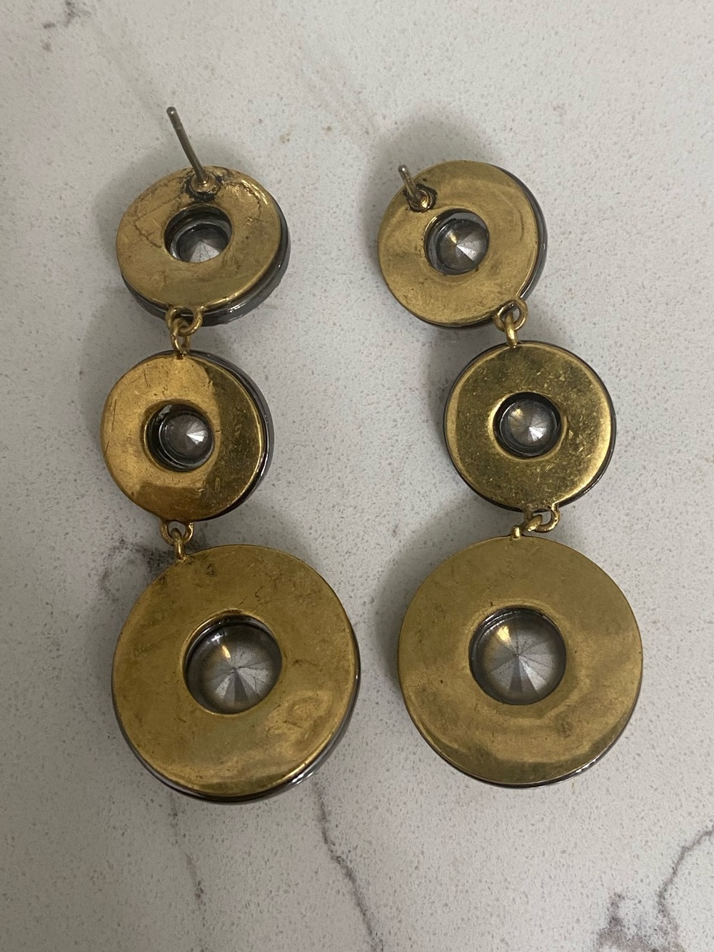 Kurt Geiger London Octavia Gemstone Linear Drop Earrings - Picture 3 of 3